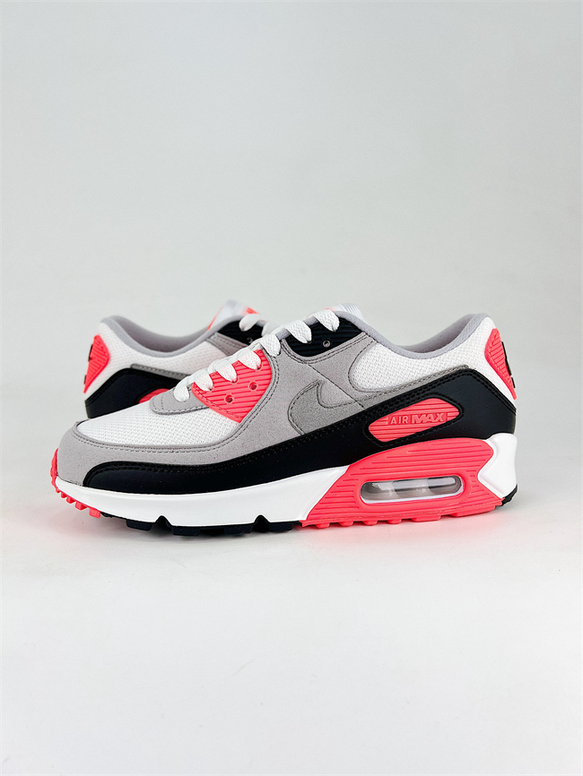 Men's Running weapon Air Max 90 White/Black/Red Shoes 0139